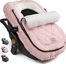 Infant Carseat Canopy Cover  Pink Stylish Fitted  Waterproof Weather Resistant