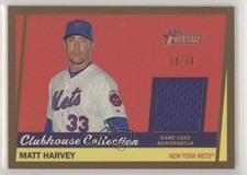 2016 Topps Heritage Clubhouse Collection Relics Gold 33/99 Matt Harvey 0h1