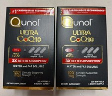 2 Qunol Ultra CoQ10 3X Better Absorption Supplement 120x2 240 Tablet Exp 1/27