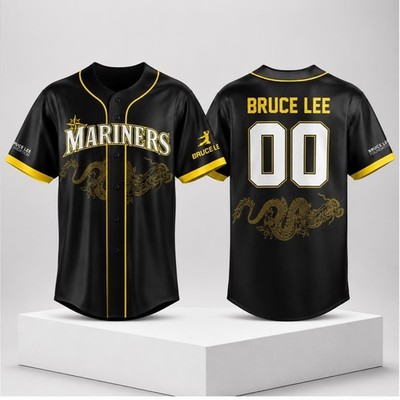 Custom Name - 2026 Mariners Bruce Lee Giveaway Baseball Jersey - All Size
