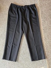 Alfred Dunner Womens Proportioned Medium Black Business Casual Stretch Pants 22W