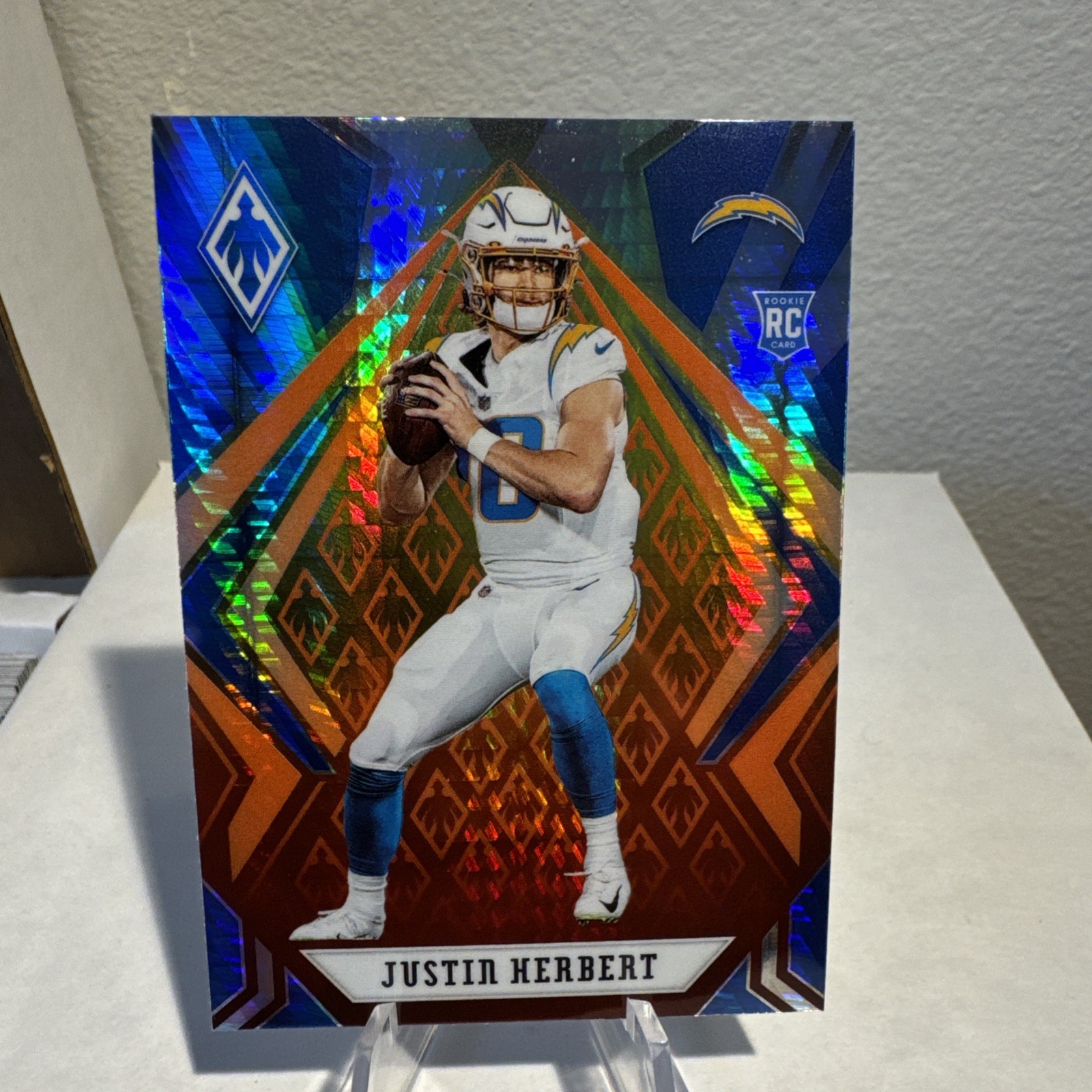2020 Panini Phoenix Fire Burst JUSTIN HERBERT  Rookie RC #103 Chargers