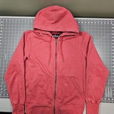 American Giant Hoodie Small Red Full Zip Cotton USA Made Workwear Heavyweight