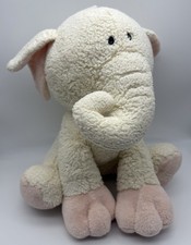 FAO Schwarz Baby Cream  Pink Fuzzy Sherpa Elephant 16  Plush Toy 2010