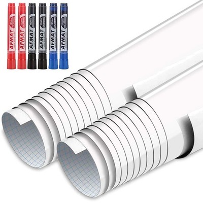 Whiteboard Sticker, 11ft Dry Erase Wallpaper, Peel and Stick Whiteboard Conta...