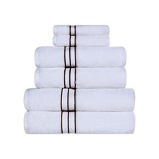 Turkish Cotton Ultra-Plush 6-Piece Towel Set, Ideal for Master Bath, Guest Ba...