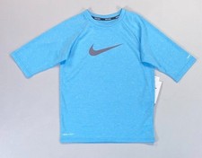 NWT Boys Youth Nike UPF 40 Hydro Half Sleeve Rash Guard Swim Shirt NESSA-486 S