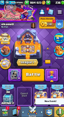 Clash Royale Account || ️800K Gold- 6284 TROPHY | 36 LVL ️109 CARDS | eBay