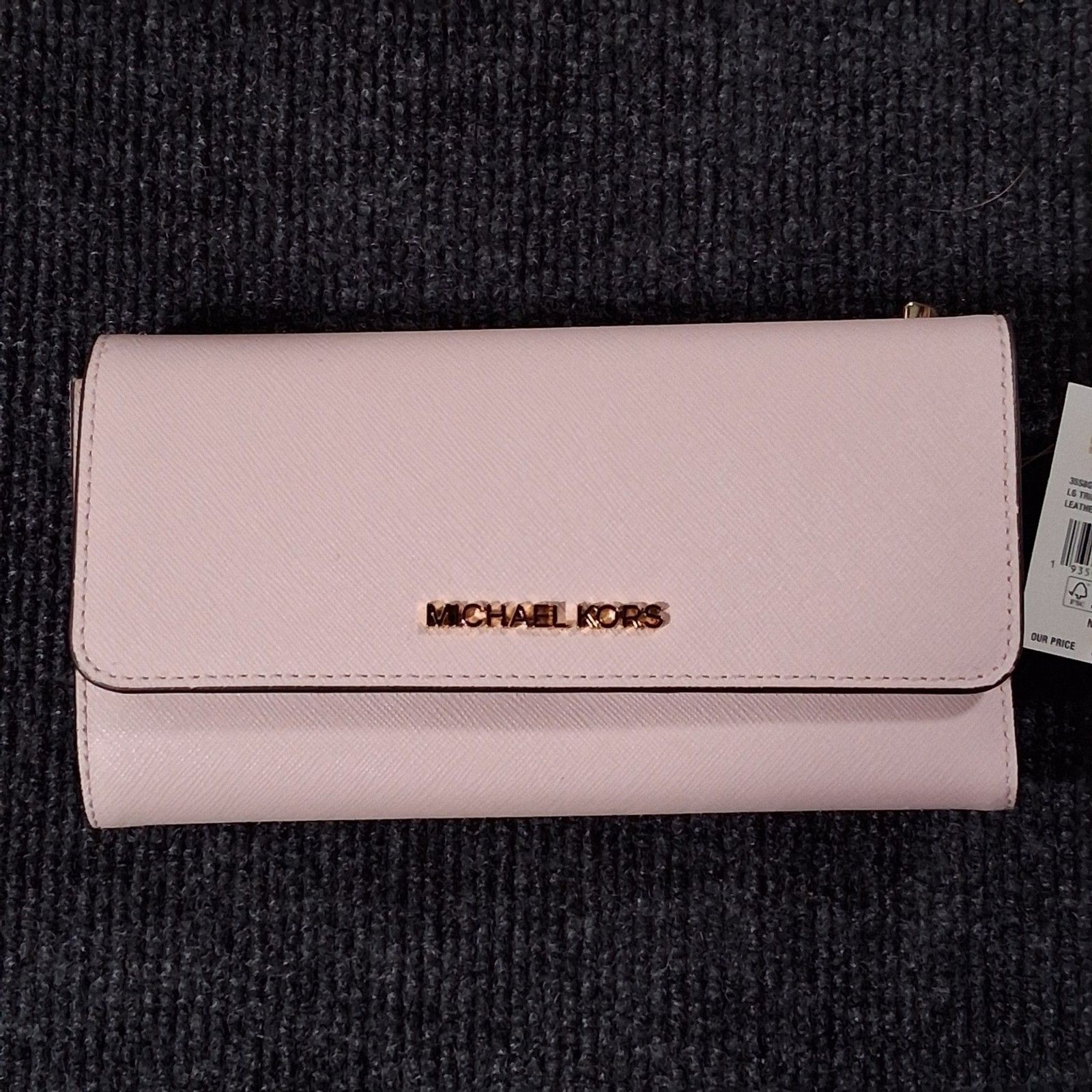 Michael Kors Sheila Satchel Crossbody & Jet Set Wallet Powder Blush NWT 2