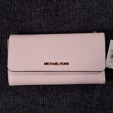 Michael Kors Sheila Satchel Crossbody & Jet Set Wallet Powder Blush NWT 2