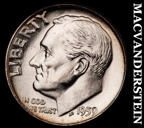 1959 Silver Roosevelt Dime-Choice Gem BU Lustrous No Reserve #i2855