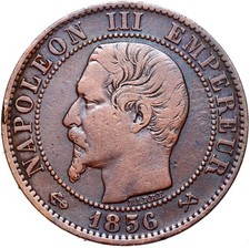 France - NAPOLEON III - Coin - 5 Centimes 1856 B - Beaumont le Roger