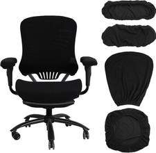 4 Pcs Office Chair Covers Set Computer Universal Protective Stretchable Chair Se
