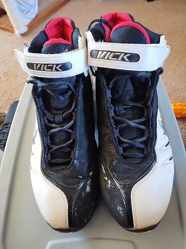 NIKE AIR ZOOM Michael Vick 2007 Cleats (Sz 13) Blk/Wht - Picture 1 of 24