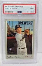 2019 Topps Heritage Brewers KESTON HIURA Rookie RC Card PSA 9 MINT
