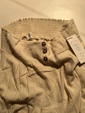 Sienna Sky Women's Linen Blend Pants Size L Wide Leg Bohemian Cottagecore Comfy