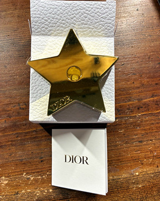Dior Gold-Tone Star-Shaped Photo Holder with Box & Paper Insert