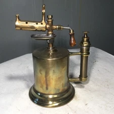 Antique Ashton Mfg Co Brass Blow Torch RED-HOT Parents Applied For Newark NJ