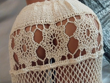 VTG CROCHET SEE THRU MAXI SKIRT BOHO HIPPY COTTAGECORE COQUETTE NEW UNLINED OSFA