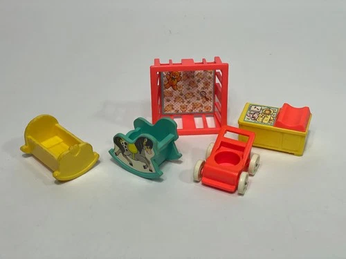 Vintage Fisher Price Little People FLPL Nursery Furniture 761