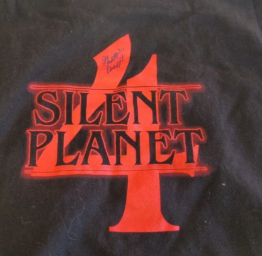 RARE Signed Silent Planet Band Tee Stranger Things Design , Size Large