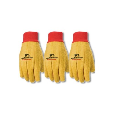 WELLS LAMONT Chore Gloves Indoor/Outdoor Handy Andy Yellow One Size 300F