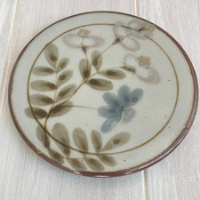 Early Lochinver Highland Stoneware Pottery Round Floral Trivet Pot Stand VGC