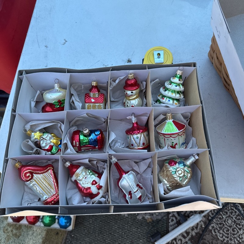 Vintage poland glass Christmas ornaments 12