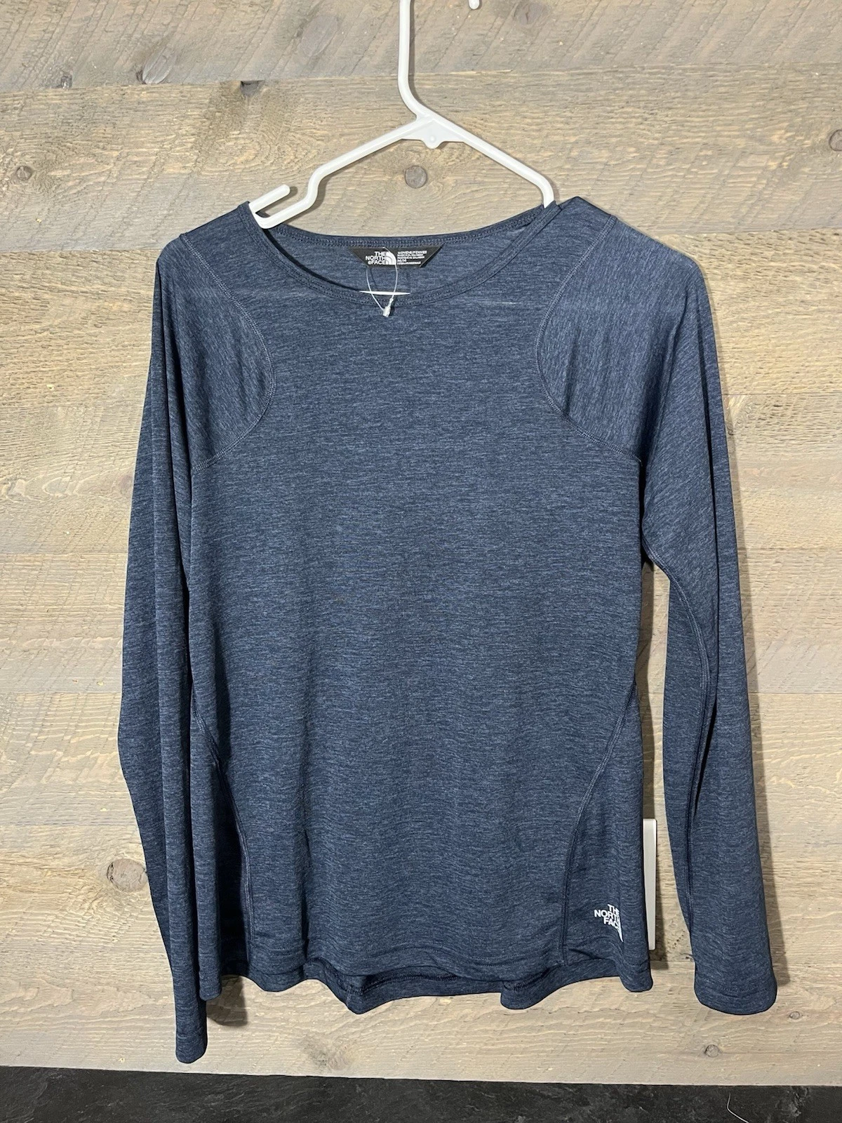 The North Face Womens Medium Blue Flash Dry Long Sleeve T-Shirt Running Active