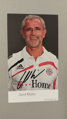 Gerd Müller ** signiert ** AK Autogrammkarte 09-10 2009-10 2009-2010 Bayern RAR