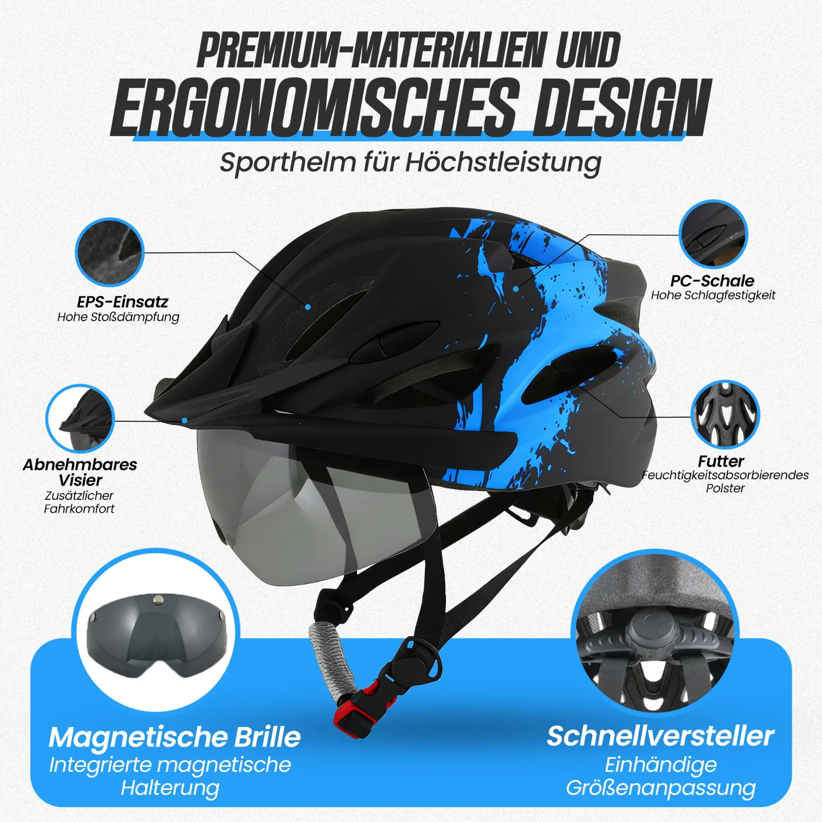 Casco bici con visiera donna e uomo bici corsa casco mountain bike enduro H085 BMX foto 2