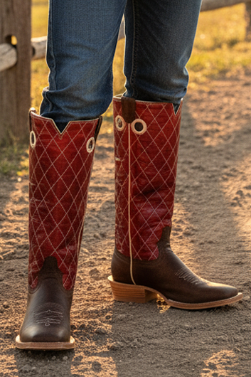希少 HONDO BOOTS ウエスタンブーツ ビンテージ USA 6 1/2 Hondo Boots 1824 Brown Oil-Tan 16″ Red Volcano Top Toe 12 | eBay