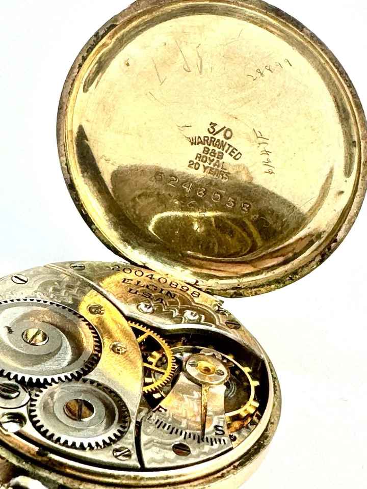 1918 Elgin Size 3/0 Working Ladies Pendant Pocket Watch Grade 418 Double Roller - Image 4 of 4