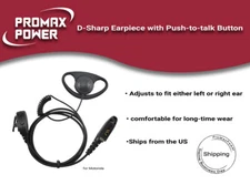 D-Shape PTT Earpiece Headset for Motorola Radios GL200 EX500 PTX700 GP388 GP338