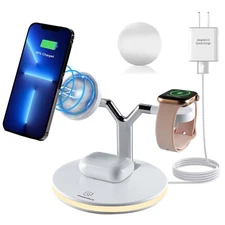 3 In 1 Wireless Charger Station Fast Charging Dock Apple Watch Air Pods iPhone