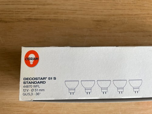 10 x Osram Halogen 50W GU5.3 12V 44870 WFL Decostar 51 S Standard Bulbs - Picture 3 of 10