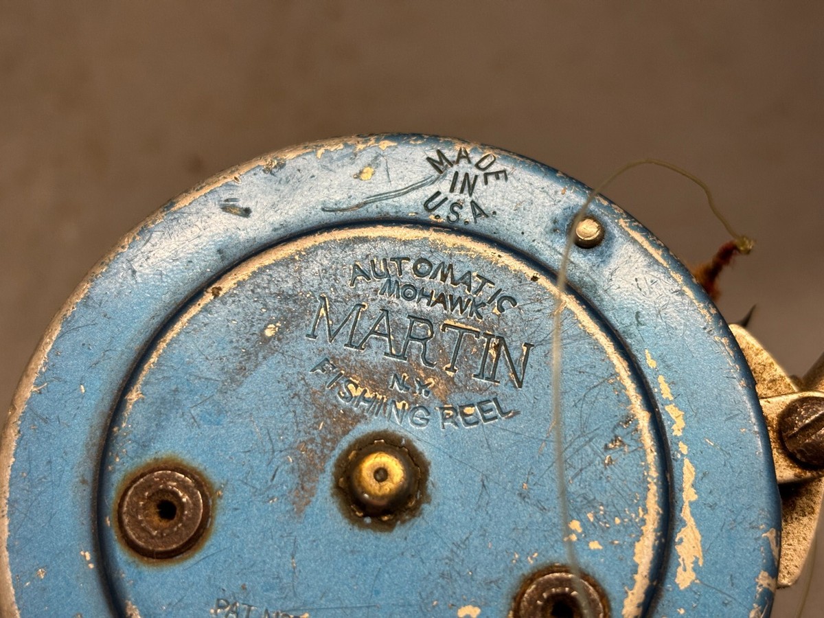 Moulinet Automatique Martin Mohawk 38A - Vert - Pêche Truite Eau Douce - Vintage USA