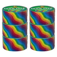 Duck  281496 Rainbow pattern printed duct tape 1.88" x 10 yds -Case 6 rolls