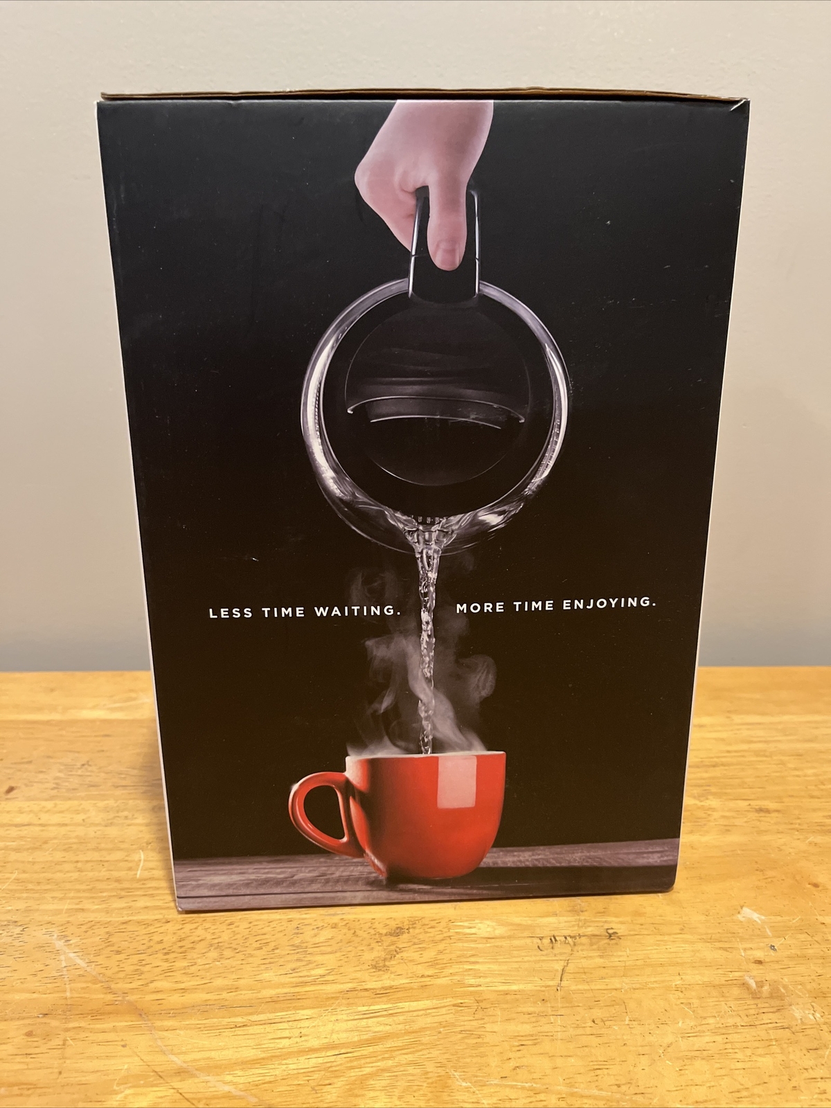 Chefman 1.7 Liter Electric Glass Tea Kettle with LED Boil Lights, Clear/Black