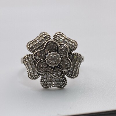 Five Leaf-clover Uniquely Designed Awesome Silver925 Finely Crafted Artwork Ring