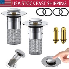 Bathroom Sink Drain Strainer Stainless Steel Drain Filter Pop Up Drain Stopper