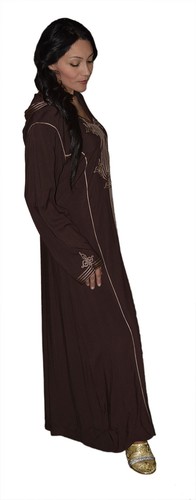 Caftan Kaftan Handmade Djellaba Jellaba Abaya Blouse African Moroccan Large - Afbeelding 2 van 6