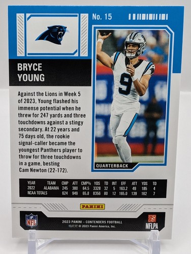 2023 Contenders Football - Bryce Young #15 - 'Season Ticket' ROOKIE Card - 第 6/6 張圖片