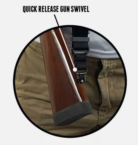 Alpine Innovations Dual Support Rifle Gun Sling with QD Connector in Black (UK) - 第 11/24 張圖片
