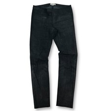 Helmut Lang Leather Pants Lambskin Black Low Rise Skinny Trousers Womens Size 0