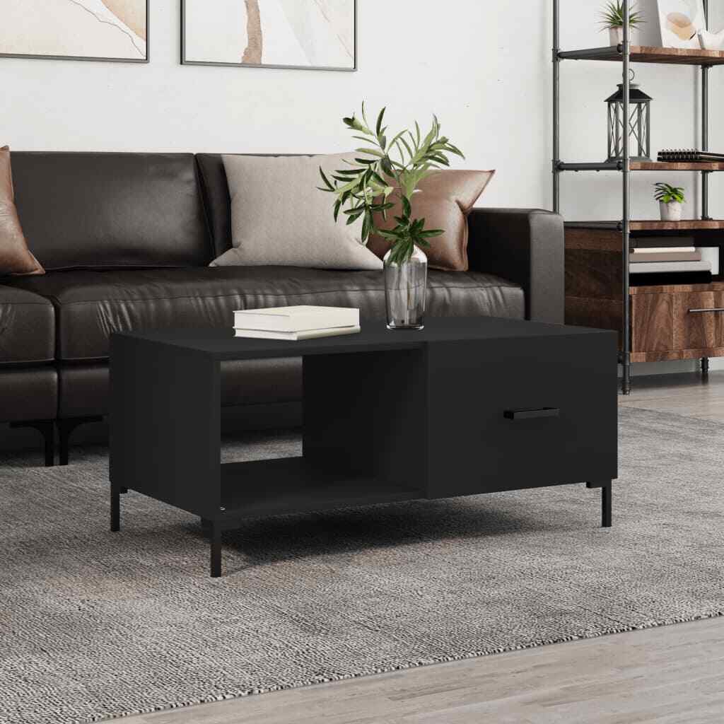 Coffee Table Black 90x50x40 cm Engineered Wood