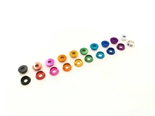 10PC M3 Aluminum Cone Cup Head Screw Gasket Washer for Hex Socket - choose color