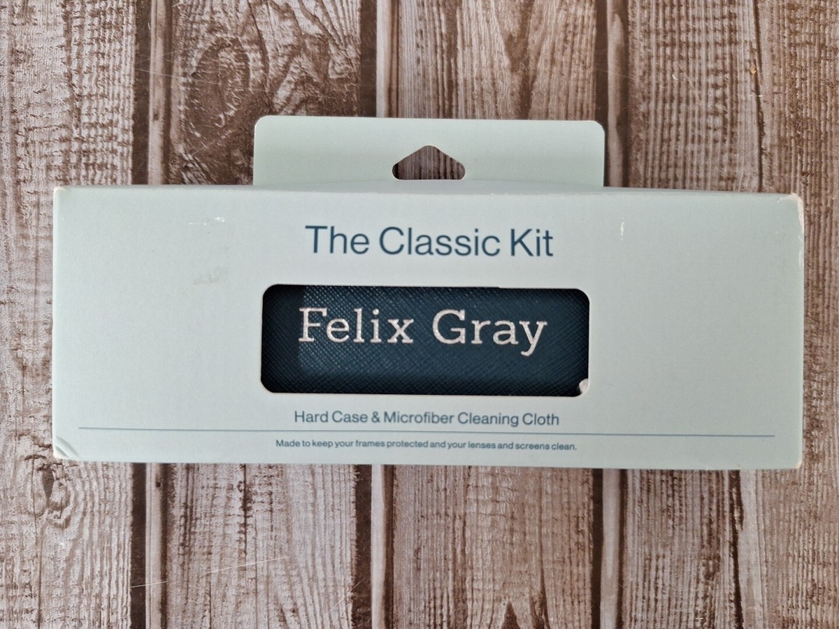 Felix Gray Eye Glasses Kit: Hard Case & Microfiber Cleaning Cloth