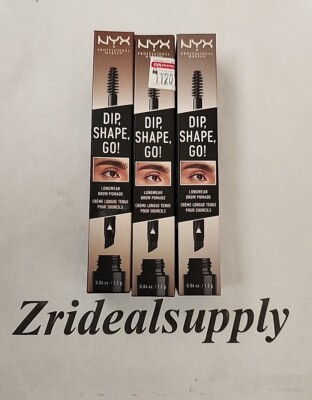 NYX Dip Shape Go Longwear Brow Pomade Taupe, Ash Brown, Auburn  3 Colors 