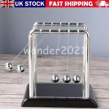 New Silver Metal Newtons Cradle Desk Balls Balance Swing Steel Gadget Toy Game